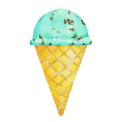 アイスクリーム　手描き　おしゃれ