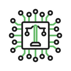 AI ethics icon vector image. Suitable for mobile apps, web apps and print media.