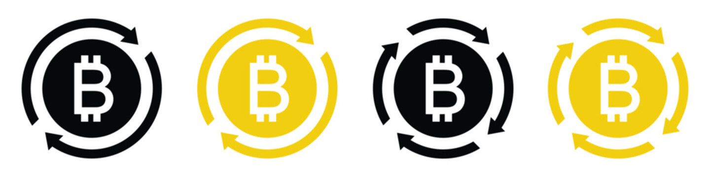 Bitcoin money exchange icon. Bitcoin currency icon, vector illustration