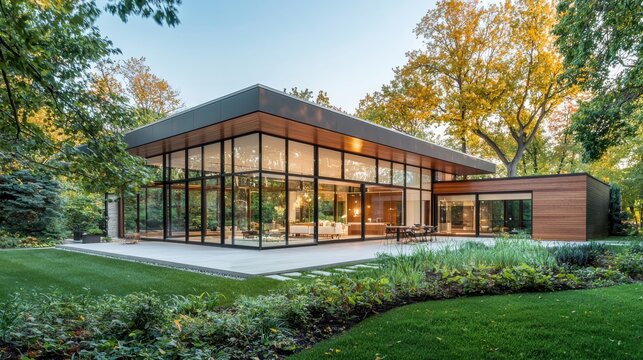 Modern Contemporary Glass House Exterior Design