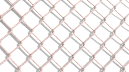 Transparent Chain Link Fence PNG, Rusty Red Chain Link Fence Texture with Black and White Overlay, Abstract Metal Grid Pattern for Design and Backgrounds