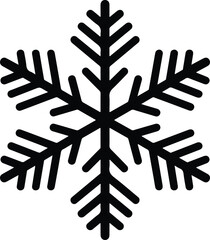 Bold black snowflake icon