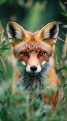 Fototapeta premium Red fox wildlife animal photography.