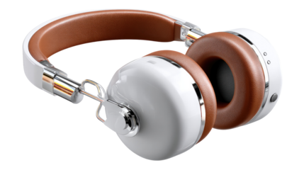 Stylish Wireless Headphone: A contemporary, wireless headphone showcases a sleek design, featuring a blend of elegant materials for immersive listening experience.