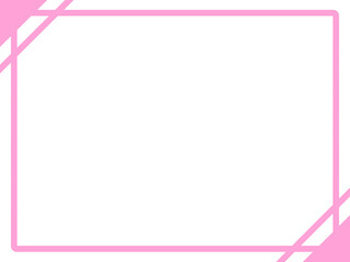 ピンク横フレーム2,枠,デザイン,カード,インフォメーション,三角,メッセージ,伝言,告知,お知らせ,メモ,コメント,広告,シンプル,直線的,囲み,