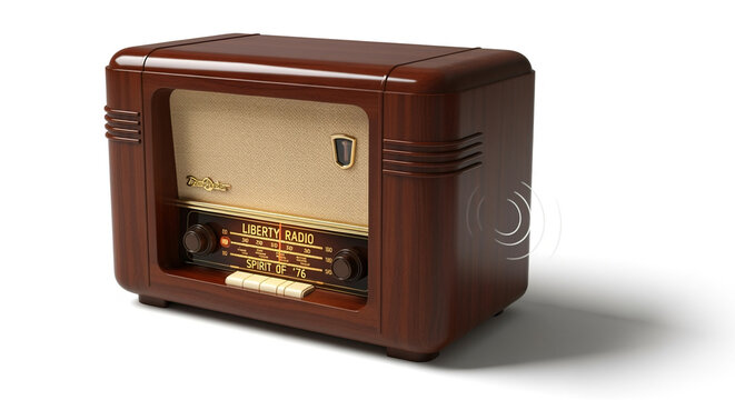 Vintage liberty radio spirit of '76 antique radio receiver retro music player nostalgia electronics device