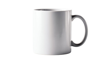Plain white coffee mug, perfect for branding or design mockups.