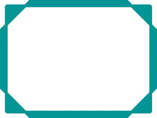 横フレーム１１,緑枠,デザイン,カード,インフォメーション,三角,メッセージ,伝言,告知,お知らせ,メモ,コメント,広告,シンプル,直線的,囲み,グリーン