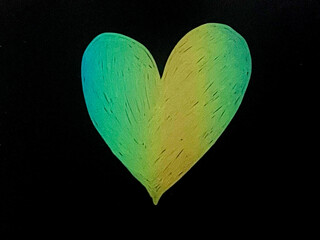 green heart neon shape art graphic	
