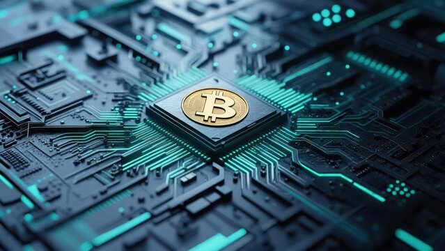 Digital currency chip on circuit board