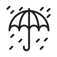 Umbrella Vector Outline Icon. EPS 10 File 