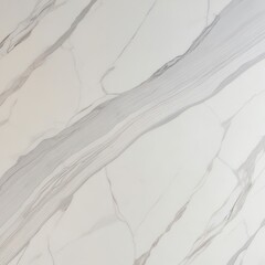Obraz premium White Marble Texture with Soft Grey Veins, Polished Glossy Finish for Luxury Interior, Architecture, Backgrounds, Flooring, and Countertop Design in High-Resolution Detail