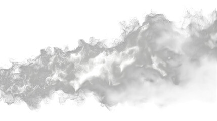 Obraz premium abstract grey puffy cloud mist fog white smoke isolated on white background