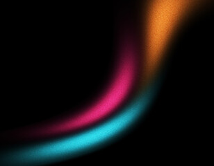 Abstract orange pink black gradient backdrop with noise texture, grainy banner design for header and poster