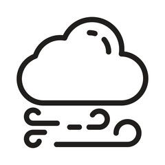 Cloud Vector Outline Icon. EPS 10 File 