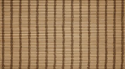 Horizontal woven straw mat texture background