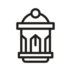 Lantern Vector Outline Icon. EPS 10 File 