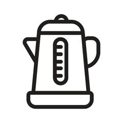 Kettle Vector Outline Icon. EPS 10 File 