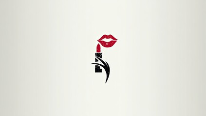 Lipstick logo, feminine design
