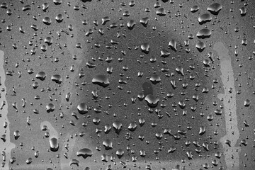 Water drops on glass window