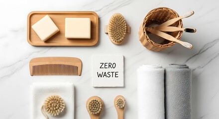 Zero waste bathroom essentials with natural grooming products