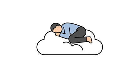 Fototapeta premium Dreamlike Comfort on a Soft Cloud