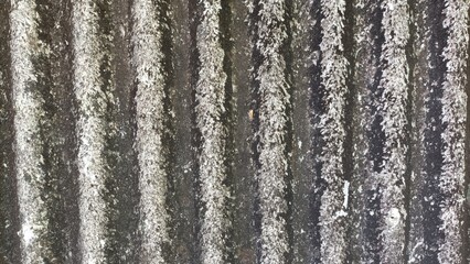 Gray and black old asbestos roof surface. Old asbestos roof for background.
