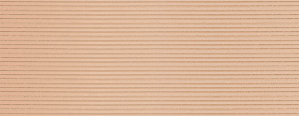 Seamless vector kraft cardboard texture. Light brown ribbed paper with horizontal lines and natural rustic look. Perfect recycled background for vintage, handmade, and eco designs. © Kolerowa