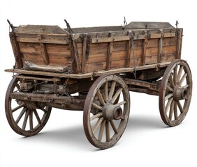 Fototapeta premium Vintage wooden wagon, weathered