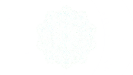 Transparent PNG of Intricate Cyan and White Mandala Design,  A Detailed Circular Lace Pattern with a High Resolution Transparent Background, Perfect for Digital Design Projects.