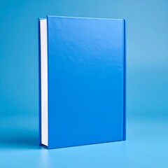 Blue hardback book against blue background
