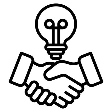 Collaborative Innovation line icon