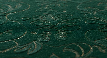 Close-Up of Green Material Texture, Abstract Wallpaper Background