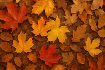 Fototapeta premium Vibrant autumn leaves background