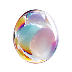 Obraz premium Bubble with pastel-colored egg reflections