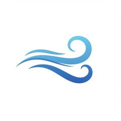 Abstract Blue Wind Wave Design