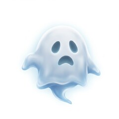 Obraz premium Sad Cartoon Ghost Illustration
