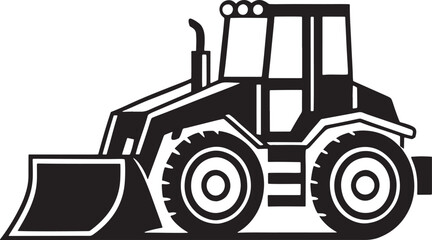 Fototapeta premium Heavy Machinery Front Loader Icon Graphic