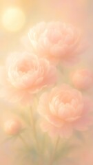 Fototapeta premium Dreamy soft pink peony blossoms