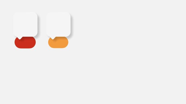 animated video of 10 steps  business infographics rectangle shape and multicolor label for workflow, presentation, 4k animation