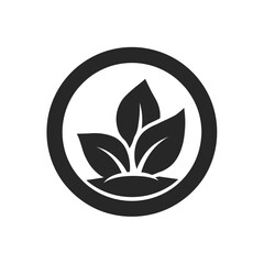 Gr&uuml;nes Blatt Symbol Natur Icon Vektor Illustration Nachhaltigkeit Umweltfreundlich Bio &Ouml;ko Landwirtschaft Gartenbau Botanik Wachstum Erneuerbare Ressourcen Pflanzen Erde Minimalistisch Modern Design V