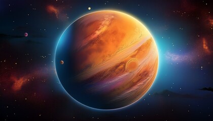 venus planet with space and cosmic view