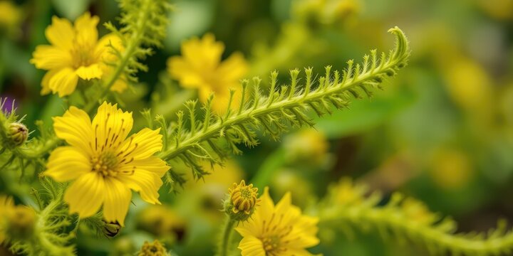 Annual Rhinanthus Cockcomb: Herbaceous Yellow-Green Wildflower Detail