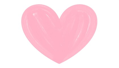 Light pink heart shape painted with a smooth, flowing texture.