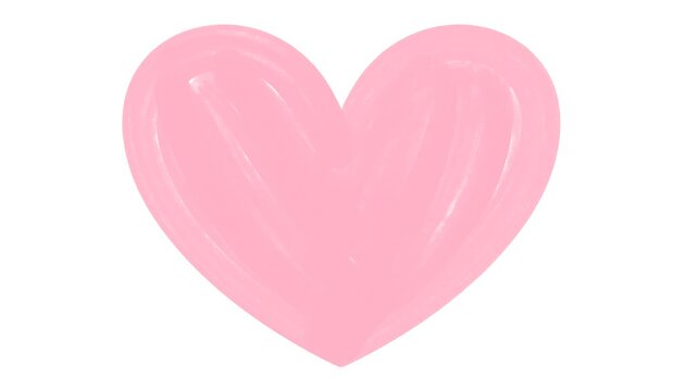 Light pink heart shape painted with a smooth, flowing texture. - Powered by Adobe