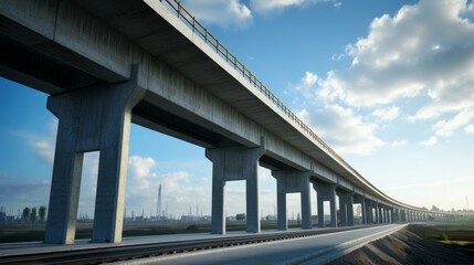 bridge construction civil engineering, structural design plan for bridge, concrete and steel materials visible