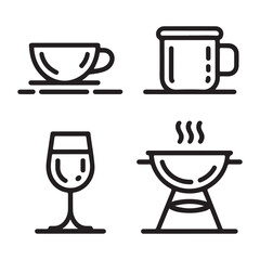 Summer party grill and drinkware graphics