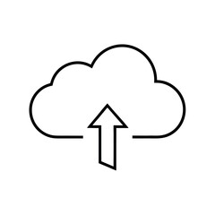 Cloud storage icon with an upload arrow