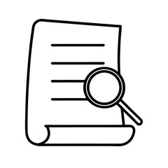Document search with magnifying glass icon