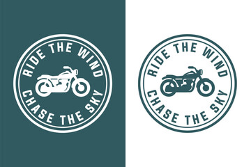 Vintage Motorbike Club Patch. Motorcycle Badge Illustration